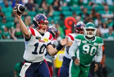 Alouettes survive late push from Roughriders, win battle of CFL's top teams 27-24